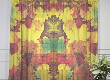 Фототюль с печатью изображения "Разноцветная листва"
