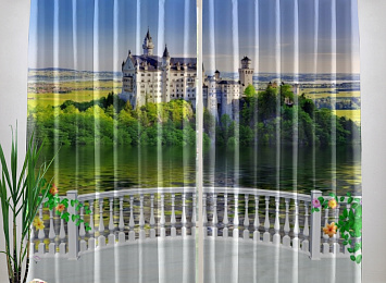 Фотошторы «Балкон с видом на замок»