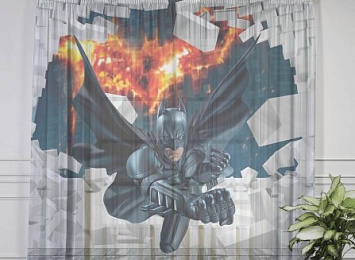 Оконный 3D тюль "Бэтмен"