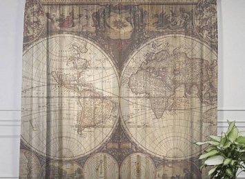 Фототюль "Карта мира"