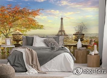 3D Фотообои  «Фреска Париж»