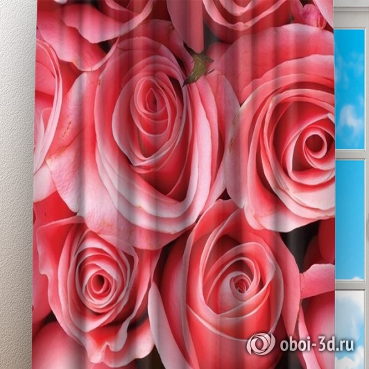 картинка Фотошторы «Обилие роз» | интернет-магазин фотообоев ARTDECO