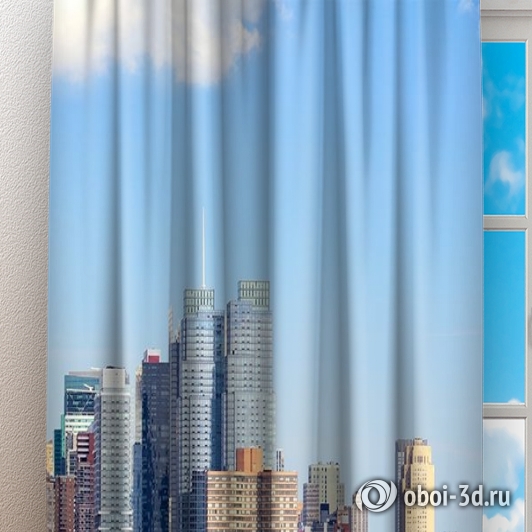 картинка Фотошторы «С видом Нью-Йорка» | интернет-магазин фотообоев ARTDECO