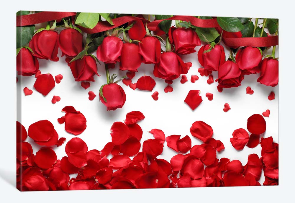 картинка 5D картина «Лепестки алых роз» | интернет-магазин фотообоев ARTDECO