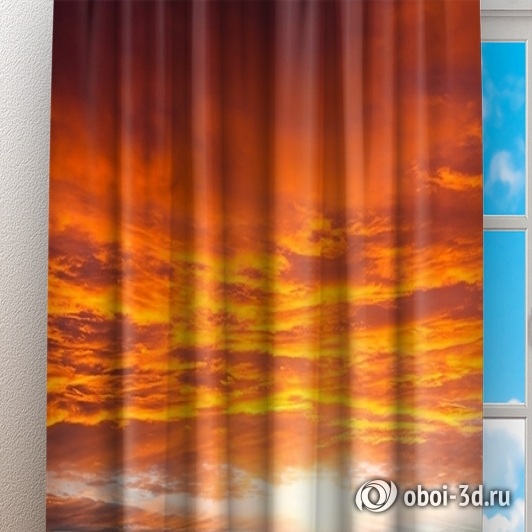картинка Фотошторы «Бордовый закат» | интернет-магазин фотообоев ARTDECO