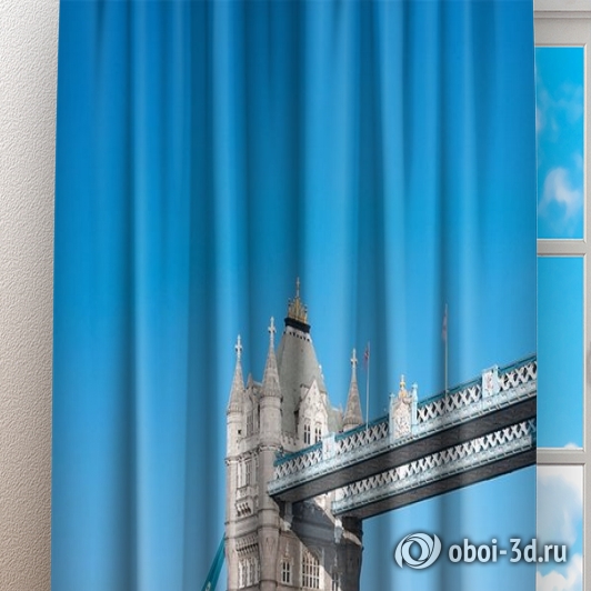 картинка Фотошторы «Мост через Темзу» | интернет-магазин фотообоев ARTDECO