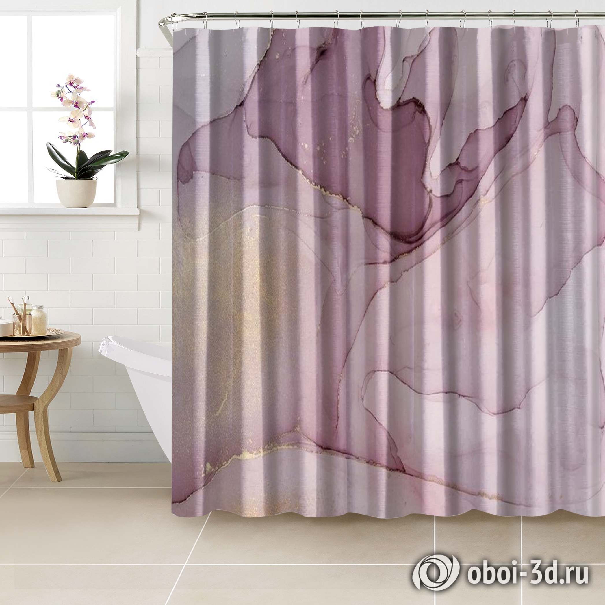 картинка Шторы для ванной «Агатовое покрывало» | интернет-магазин фотообоев ARTDECO