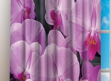 Фотошторы «Ковер из розовых орхидей»