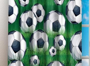 Фотошторы «Мячи на траве»